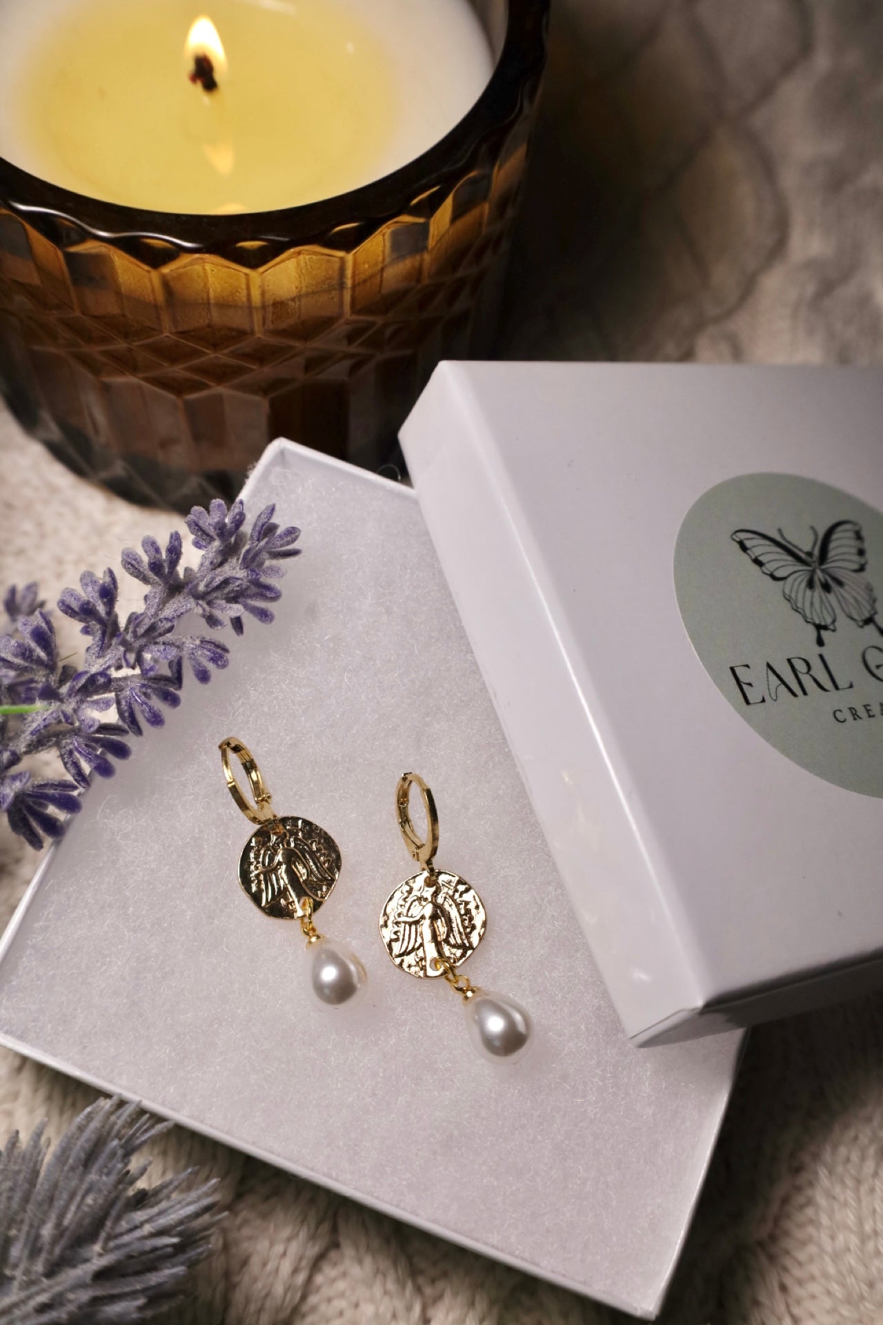 Gilded Angel earrings