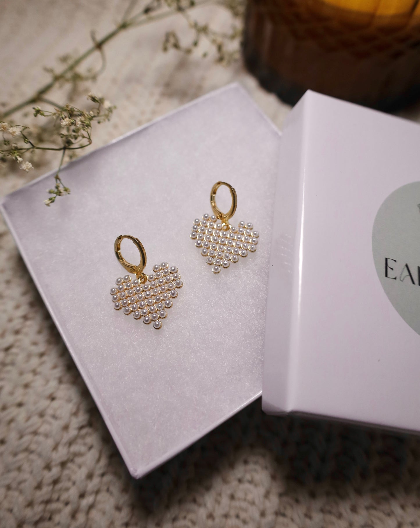Heart of Pearl earrings