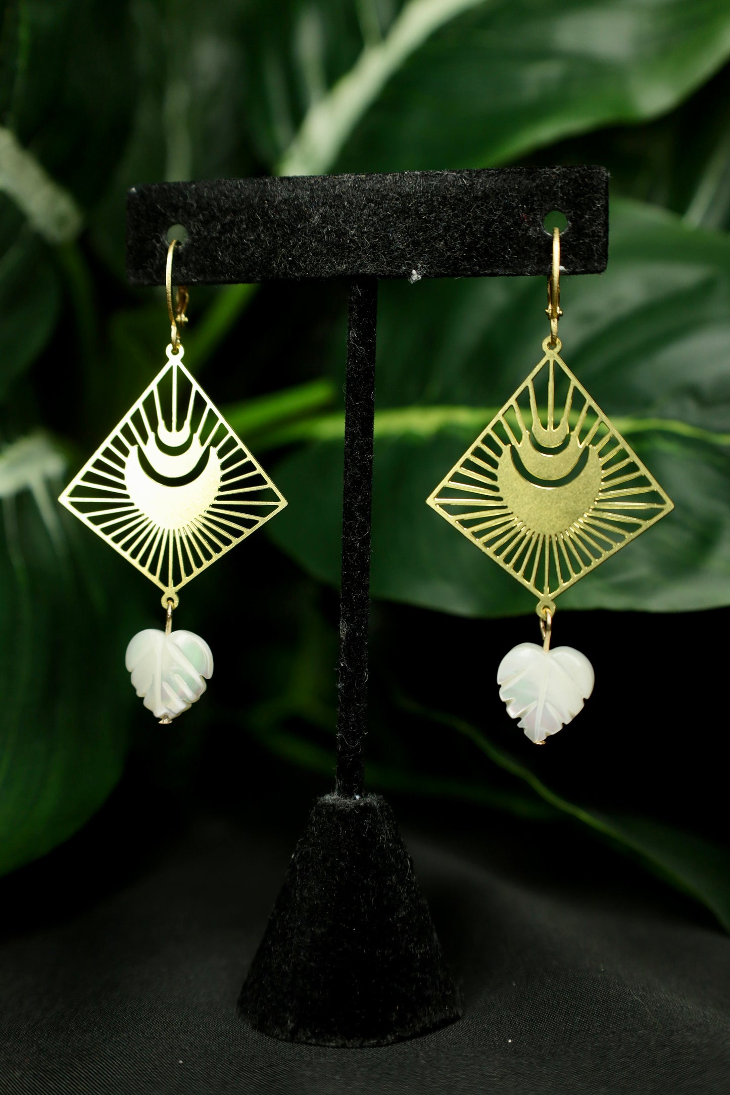 Abalone Moon earrings