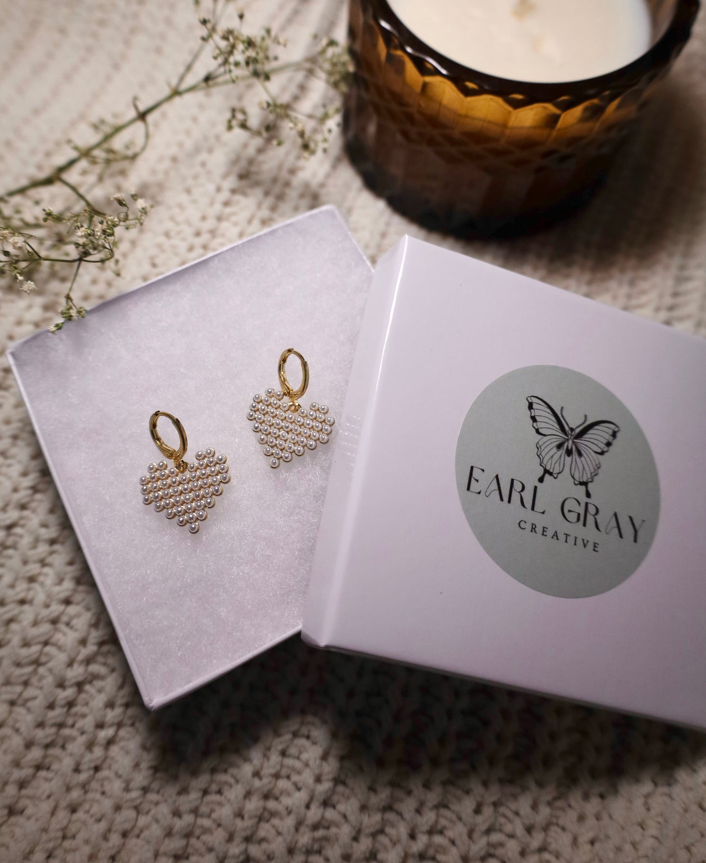 Heart of Pearl earrings
