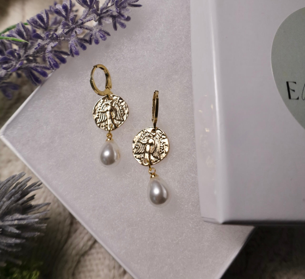 Gilded Angel earrings