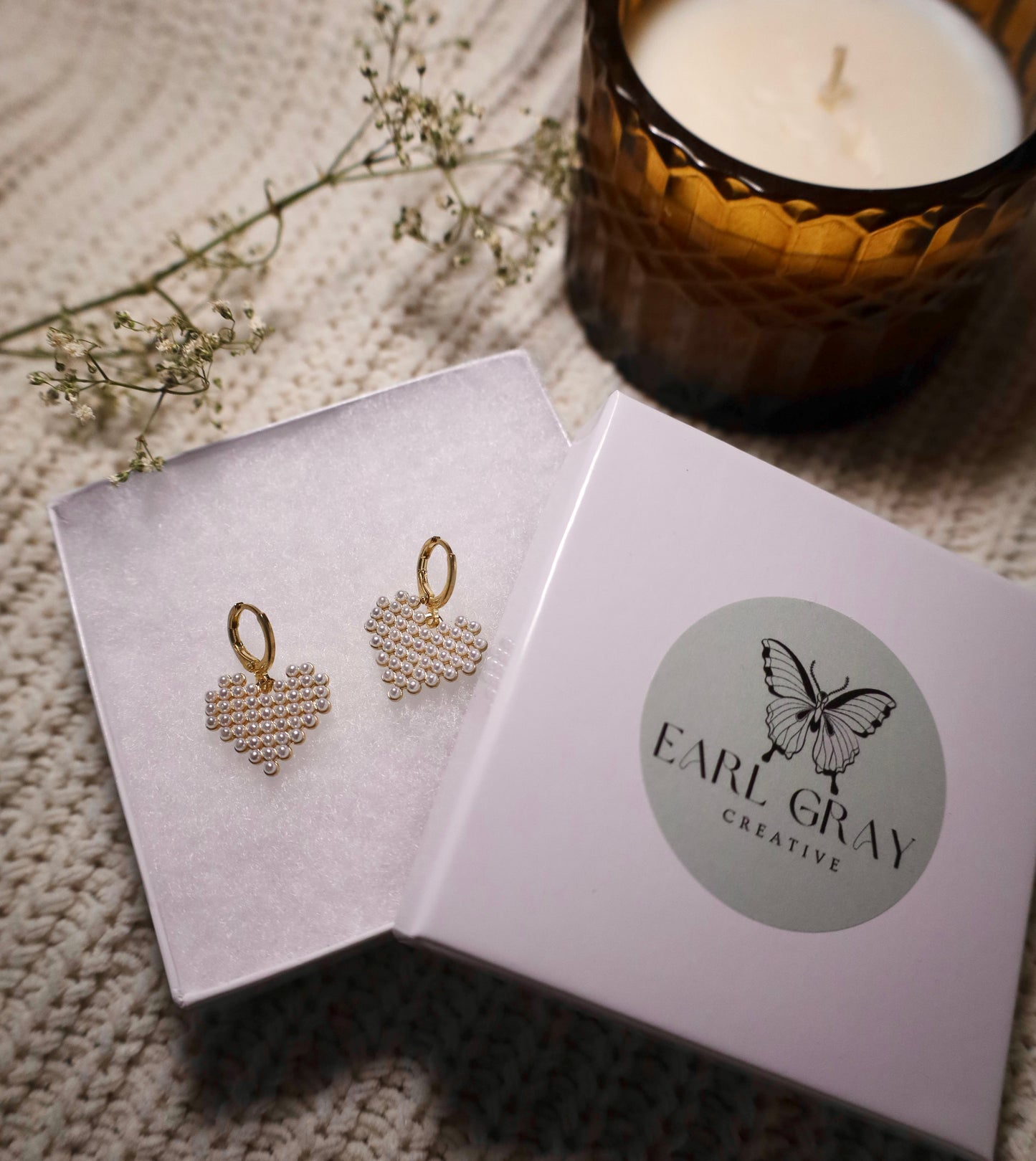 Heart of Pearl earrings
