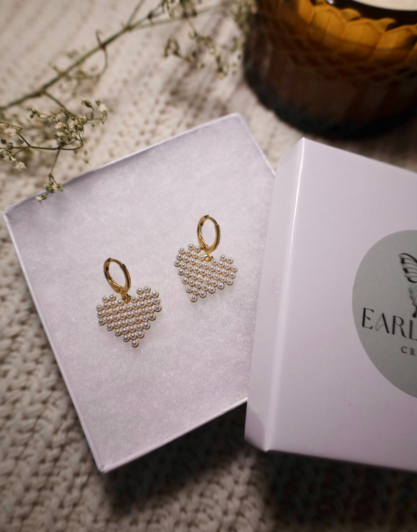 Heart of Pearl earrings