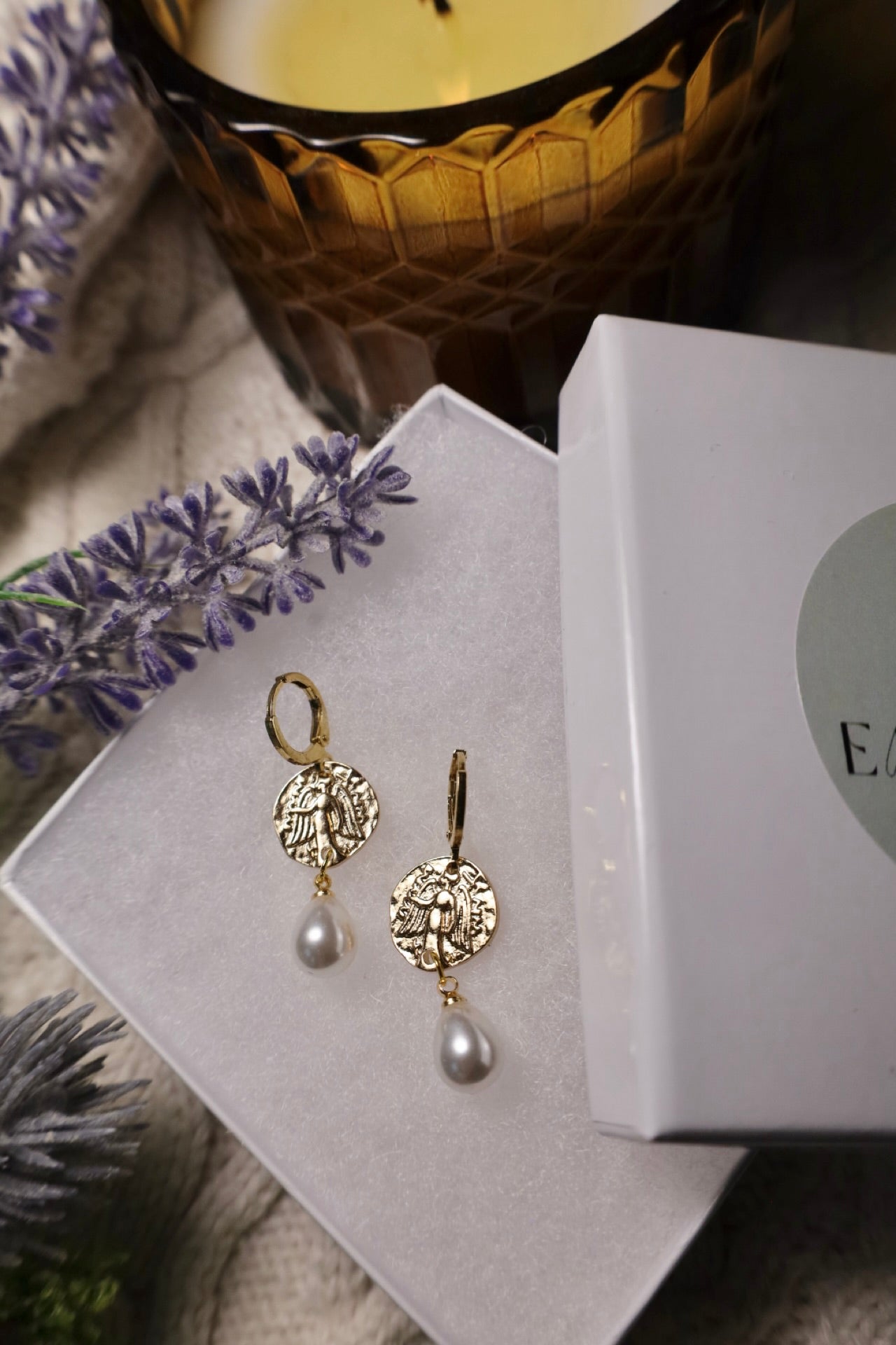 Gilded Angel earrings