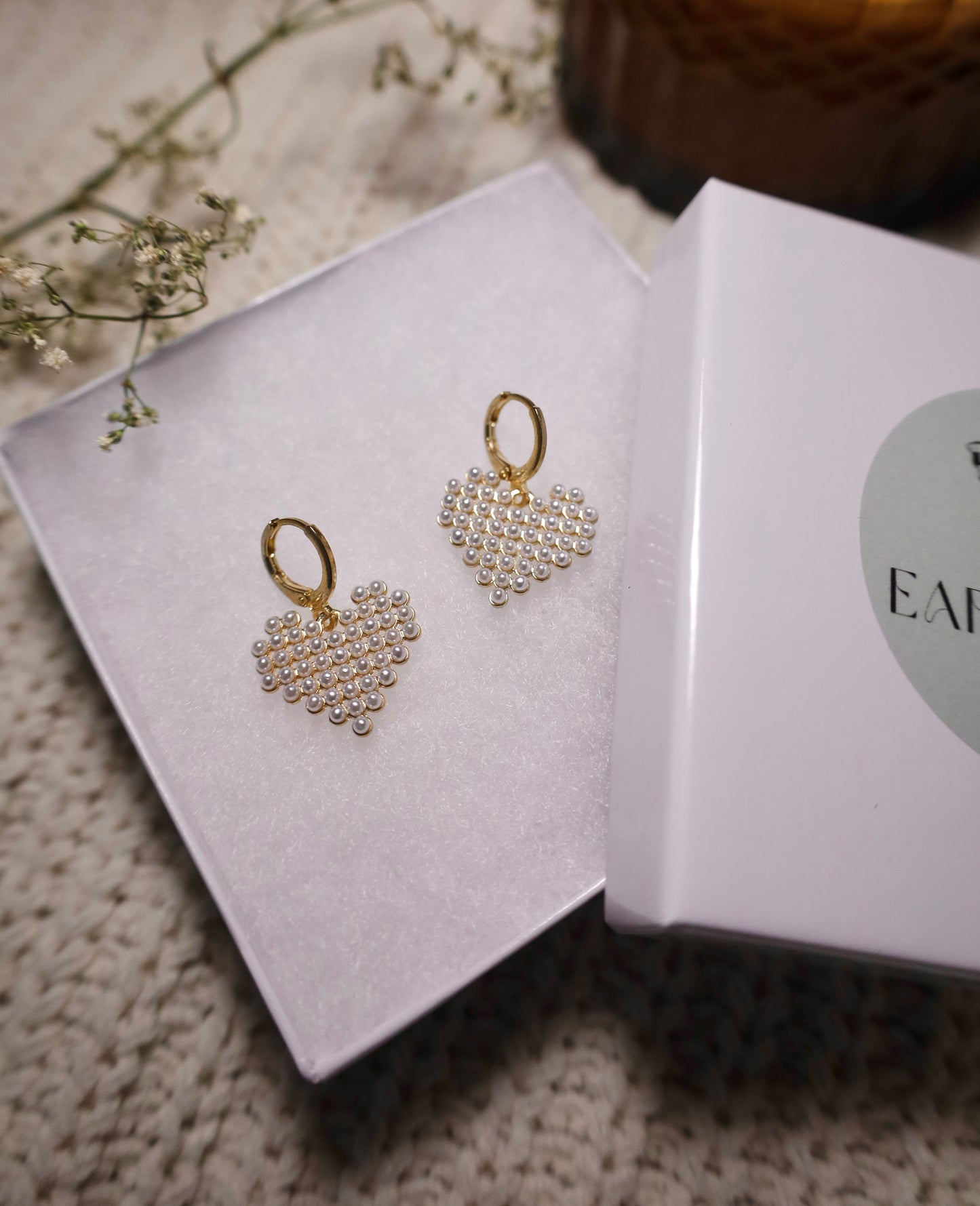 Heart of Pearl earrings