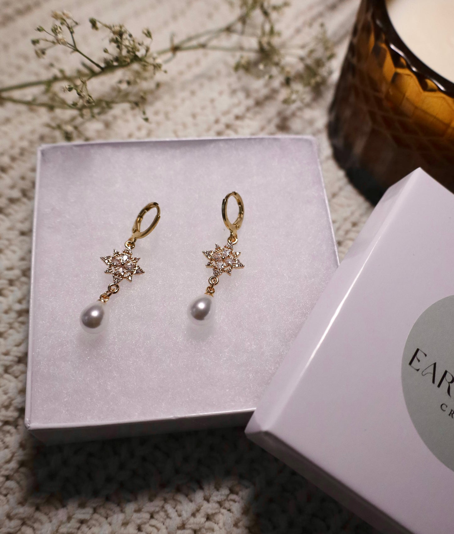 Crystalline Compass earrings