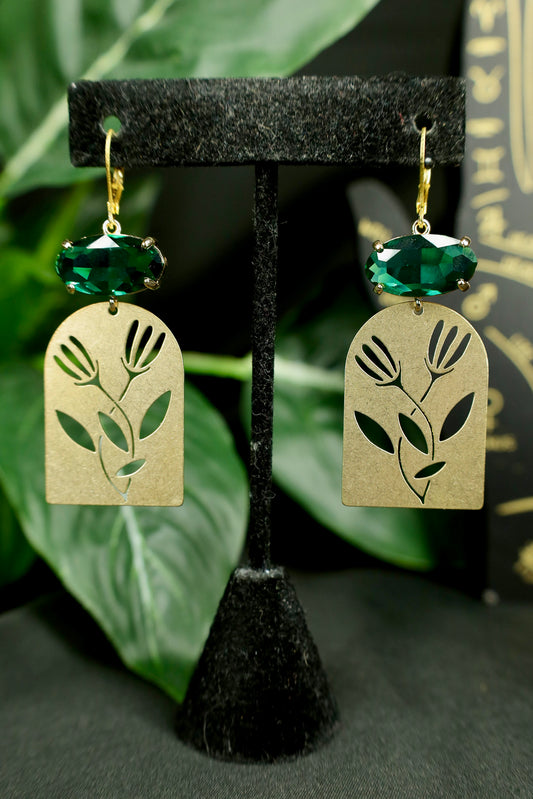 Emerald Tulip earrings