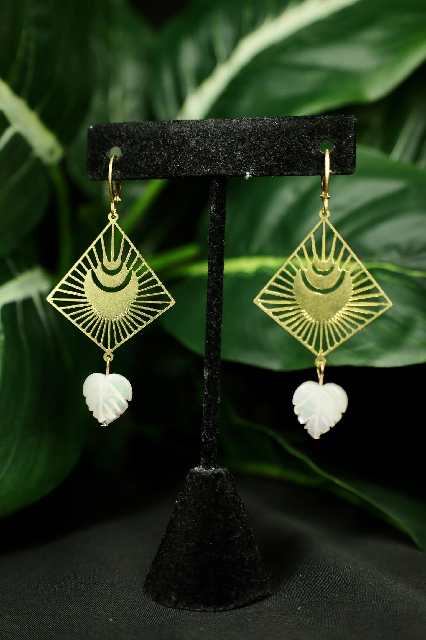 Abalone Moon earrings