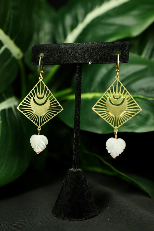 Abalone Moon earrings