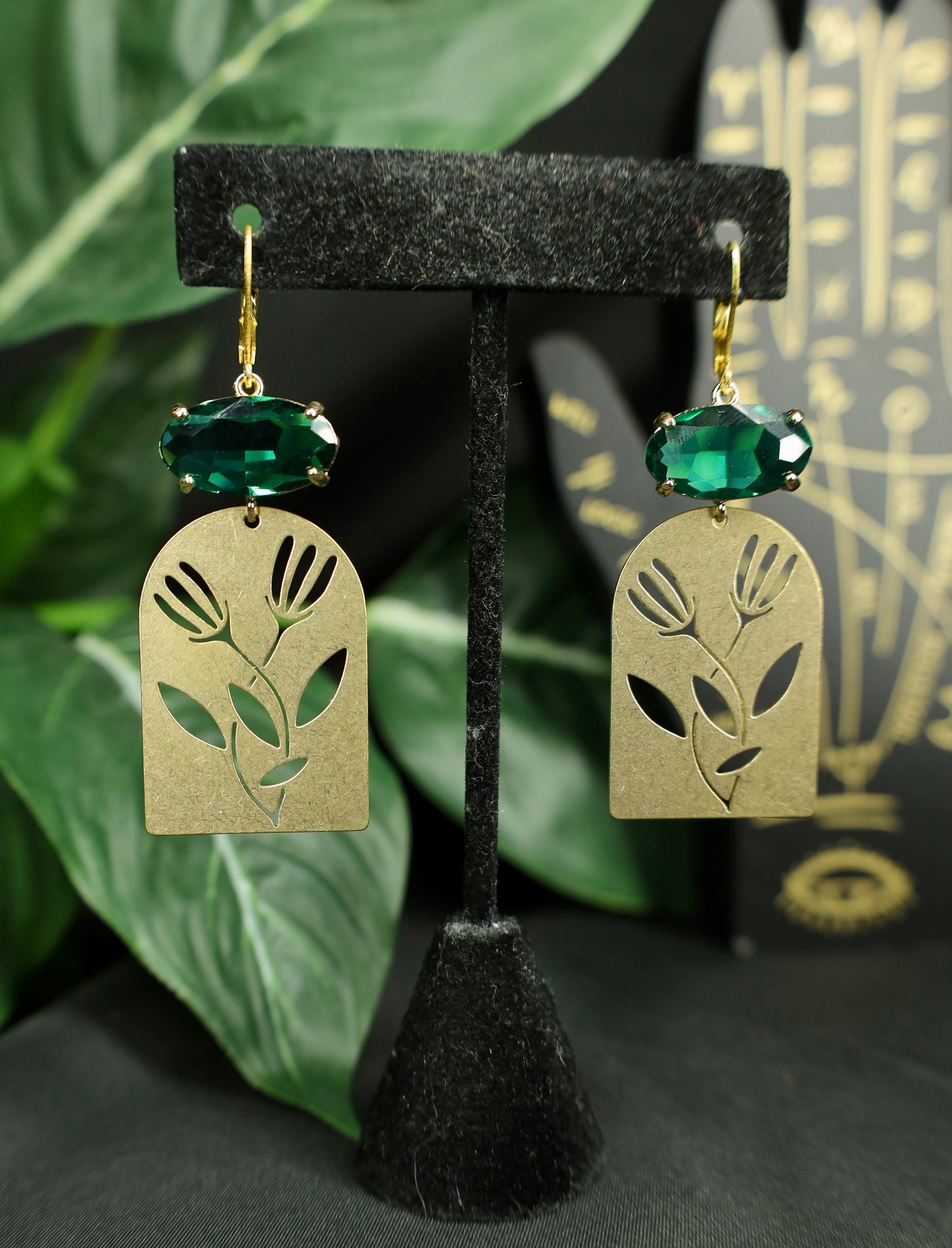 Emerald Tulip earrings
