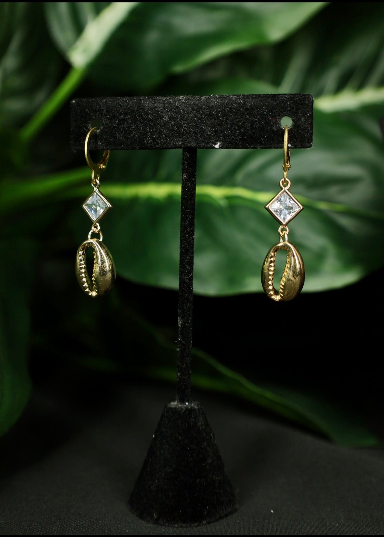 Crystal Cowrie earrings