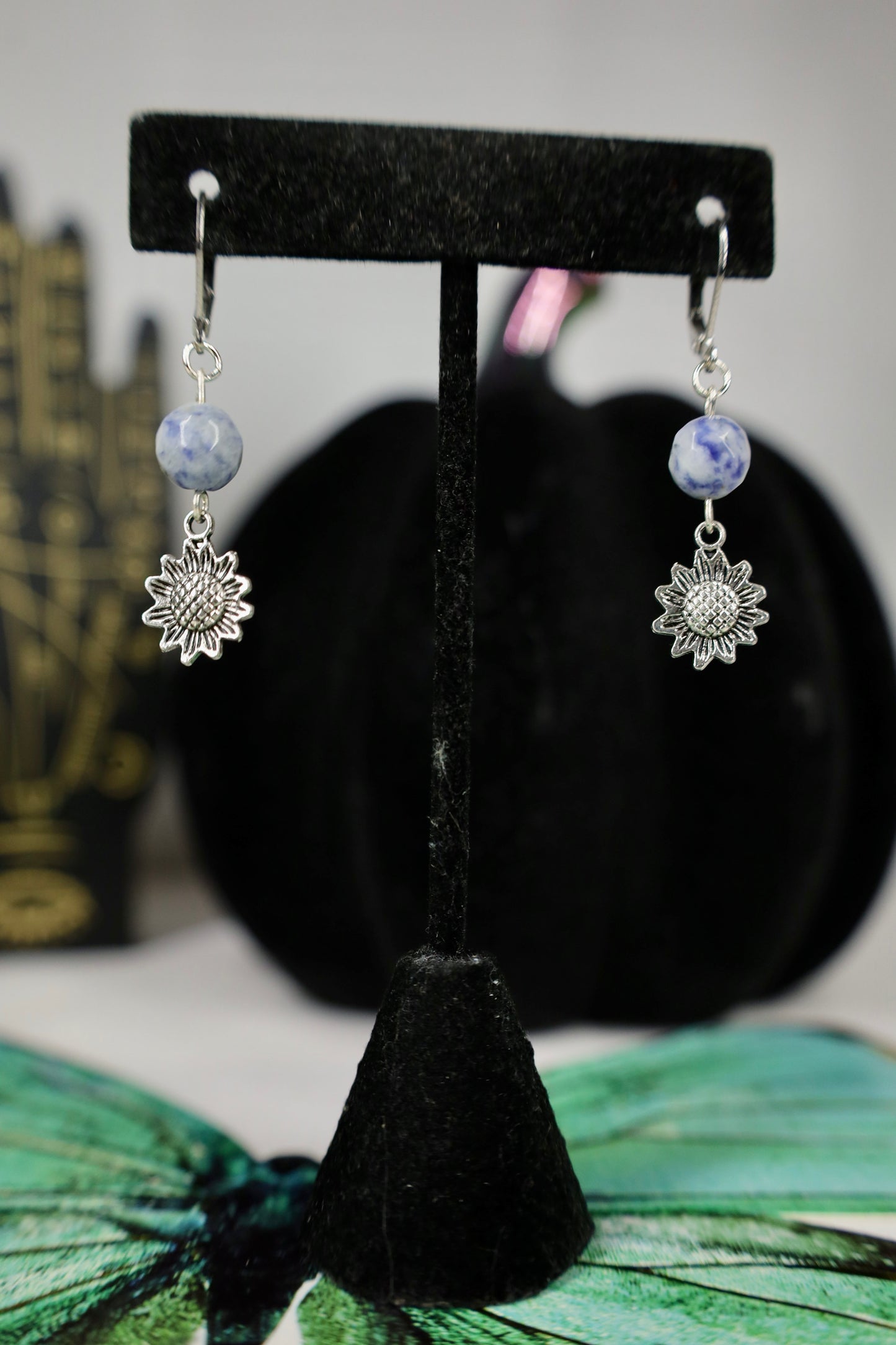 Crystal Sunflower dangles