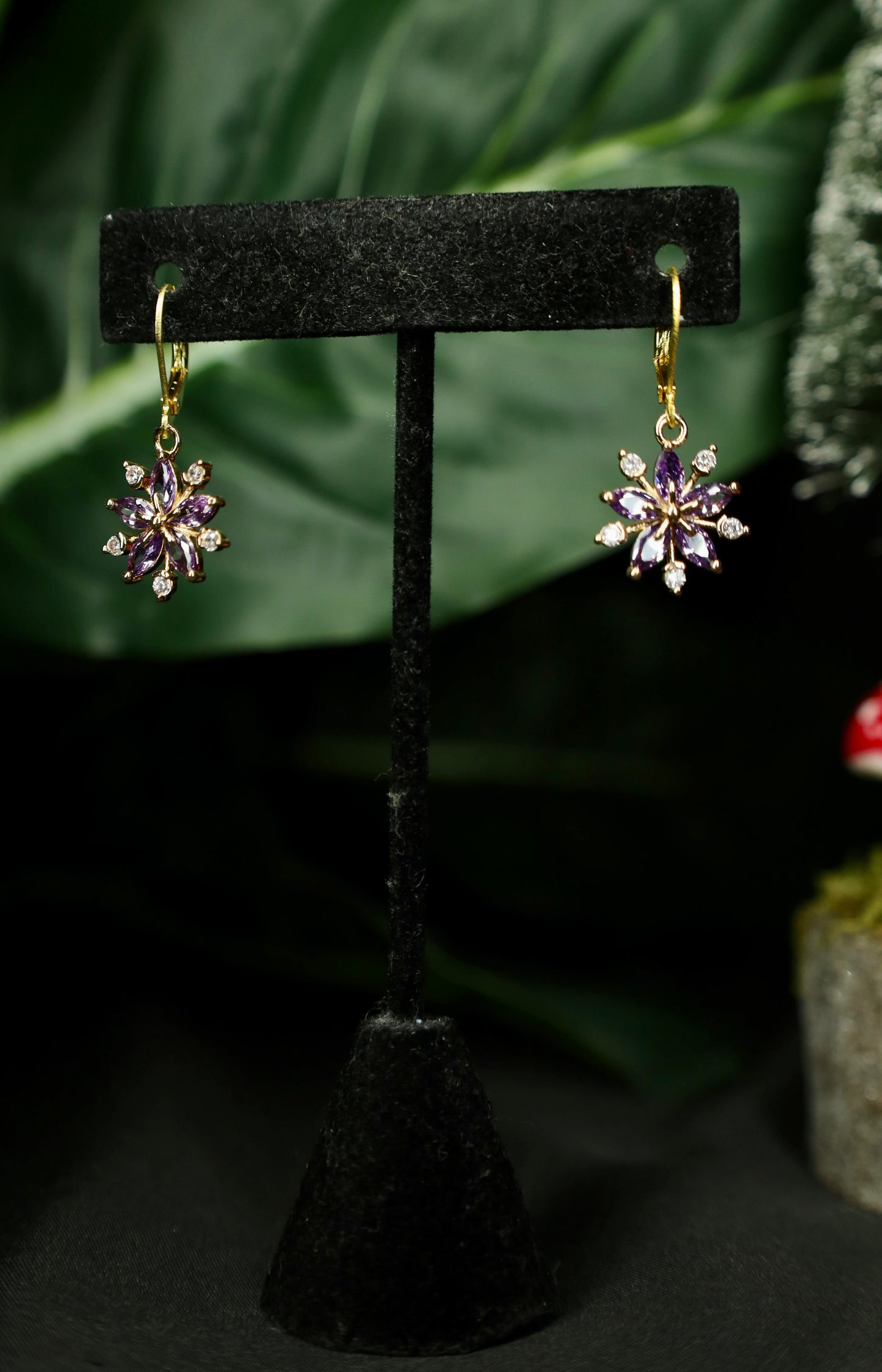 Periwinkle Snowflake earrings