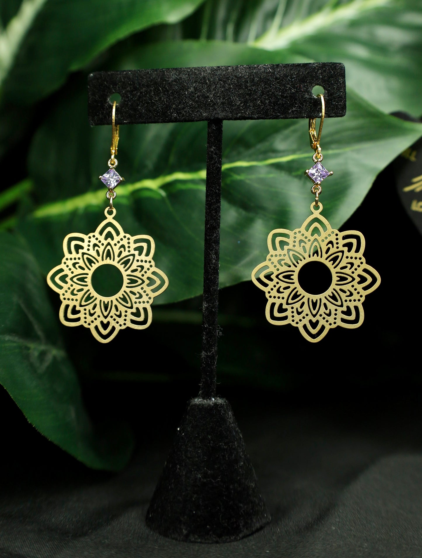 Mauve Mandala earrings