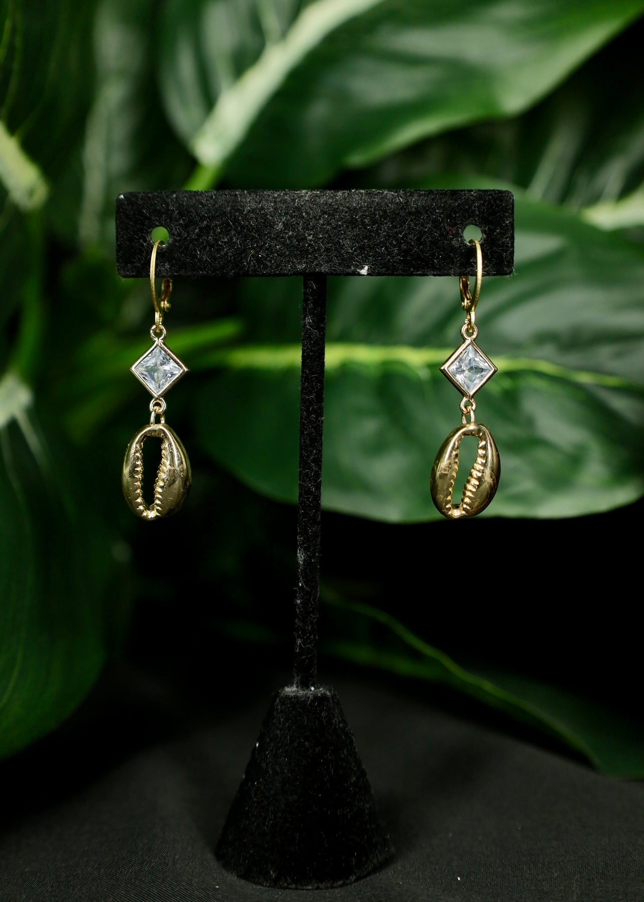 Crystal Cowrie earrings