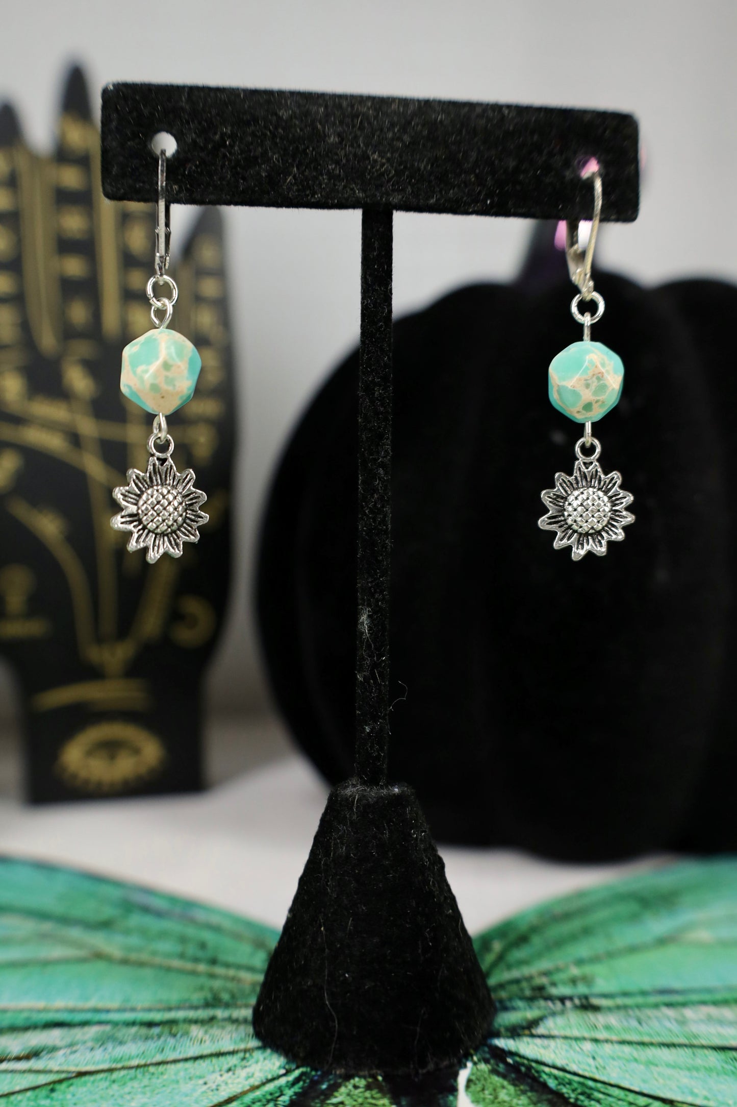 Crystal Sunflower dangles