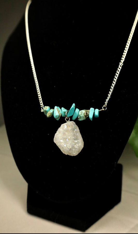 Quartz and Turquoise necklace