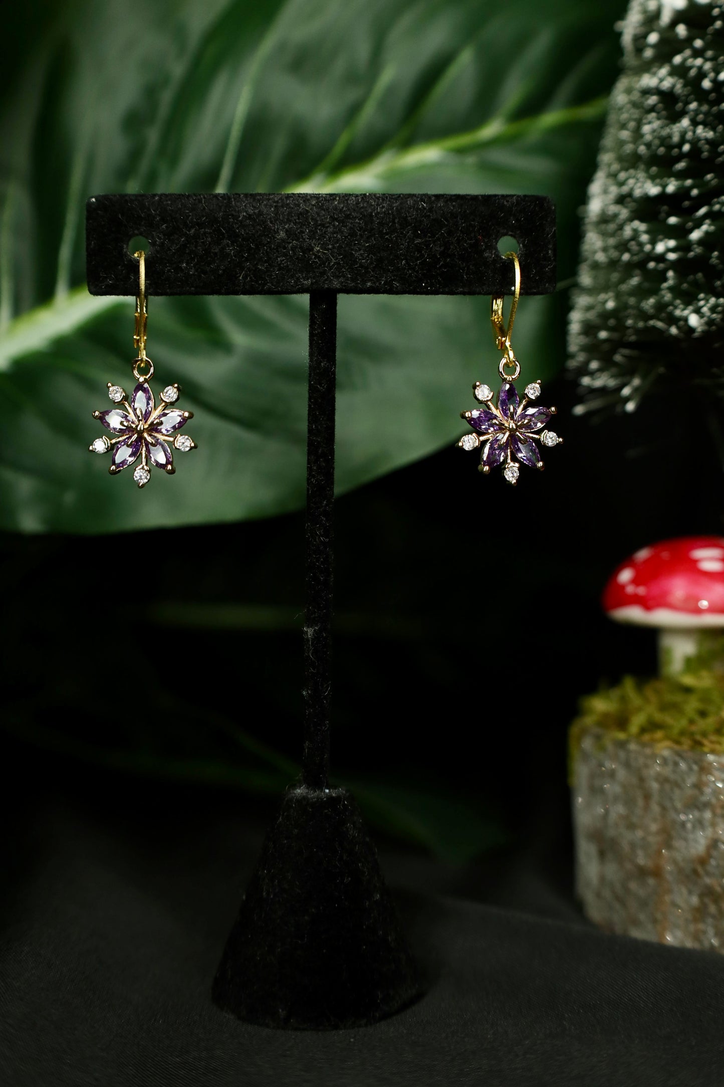 Periwinkle Snowflake earrings